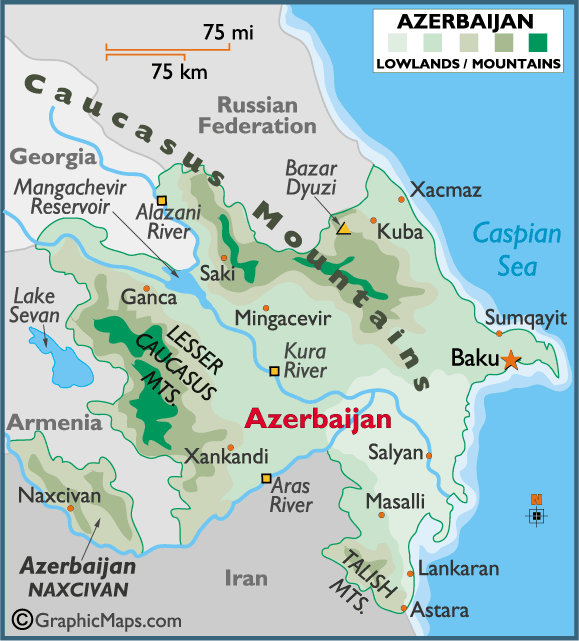 Карты Азербайджана   AZ-large