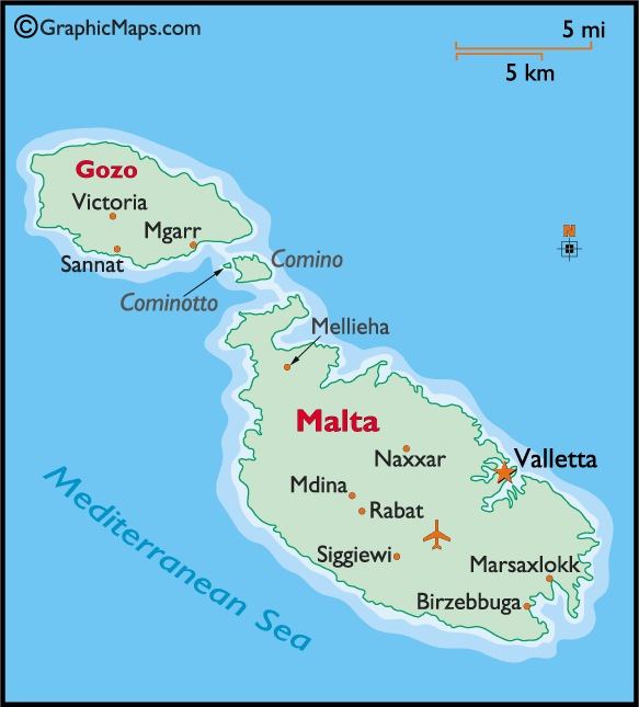 Карта Мальты — BeTravel.ru